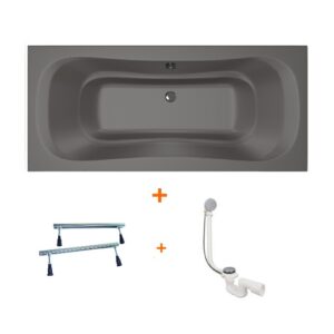 Nassau bad 200×90 antraciet
