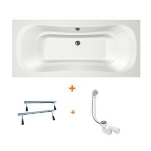 Nassau bad 200×90 mat wit