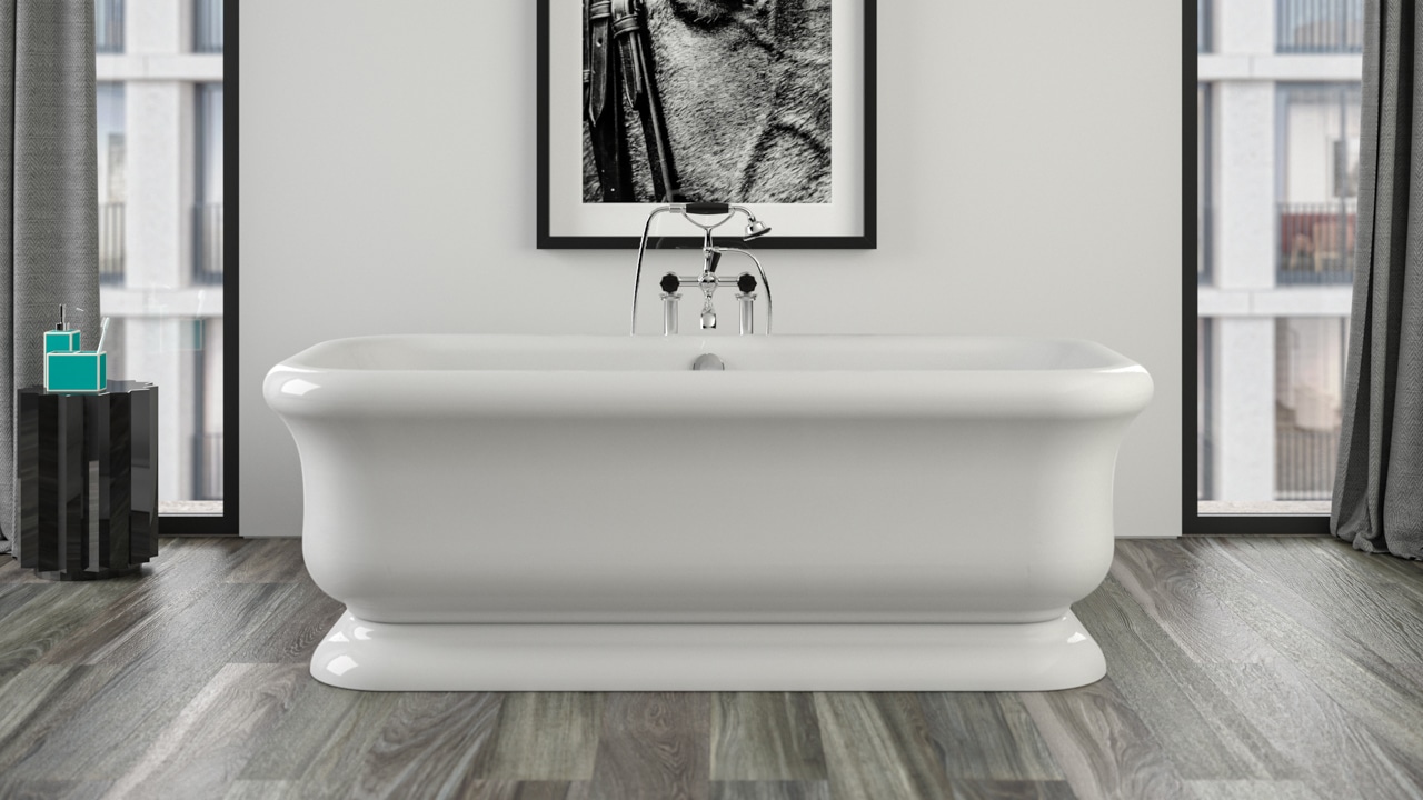 Retro klassiek vrijstaand bad 180x85x63