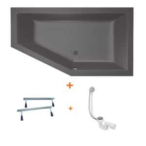 Society bad 160 rechts bad 160×90 antraciet