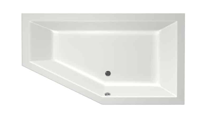 Society bad 160 rechts bad 160x90 mat wit - Afbeelding 2