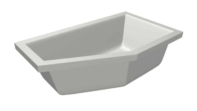 Society bad 160 rechts bad 160x90 mat wit - Afbeelding 3