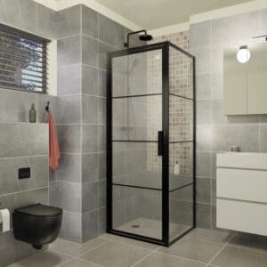 Xenz Blackburn douchecabine 90×80 mat zwart