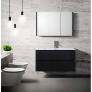 Badkamermeubel zwart 90cm Floris