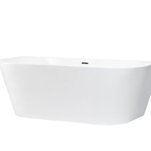 Milan half vrijstaand bad 180×80 mat wit