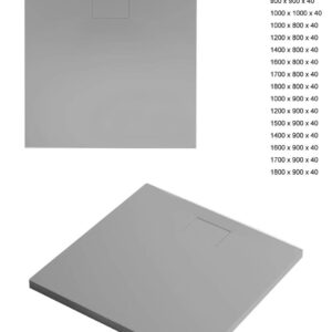 Flat Zero douchevloer 180×90 cement