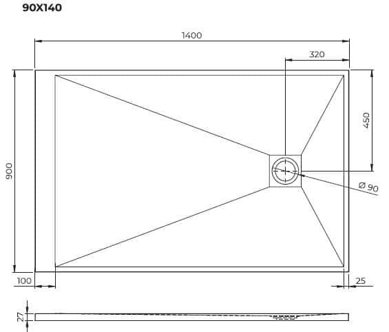 Forte douchevloer ultralight 90x140 - Afbeelding 4