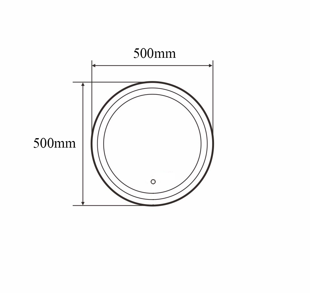 Spiegel badkamer rond 50cm met dimbare verlichting en verwarming - Afbeelding 2